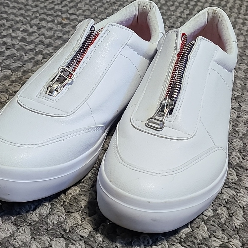 Nautica White and Red Sneakers Mariam‎ Zip On Shoes size 8 - Picture 6 of 12